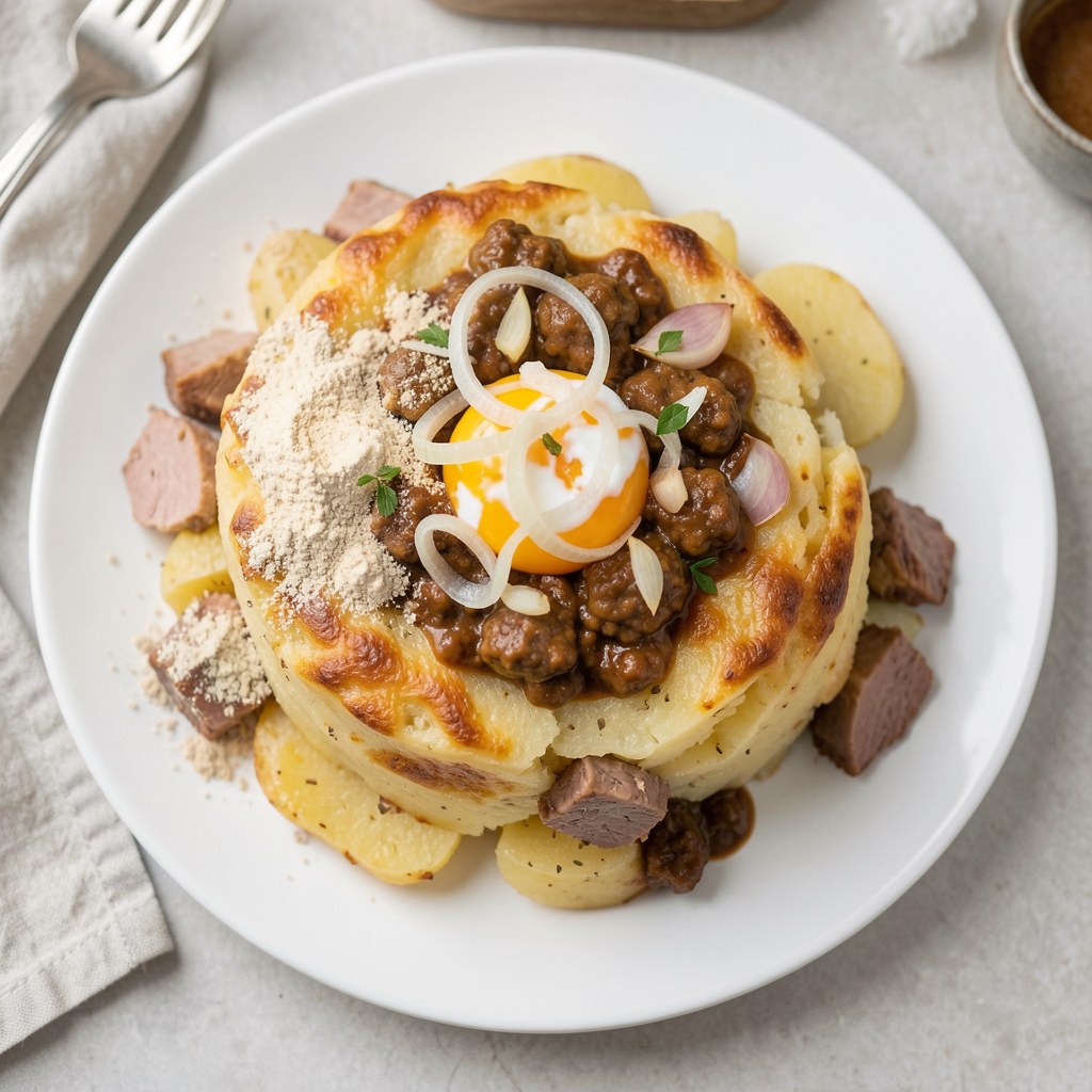 Pyrczok może babka ziemniaczana ale z gulaszem
