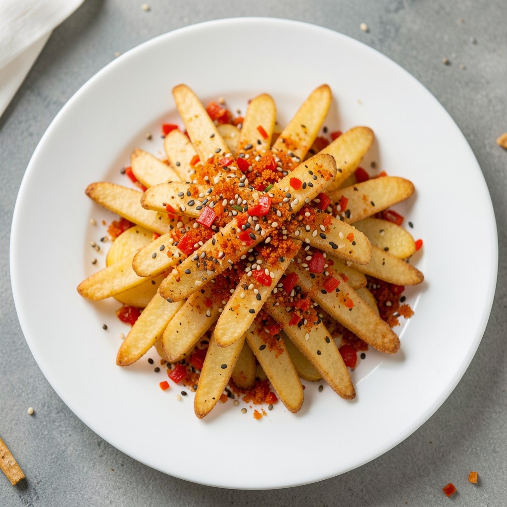 Frytki z sezamem i papryką