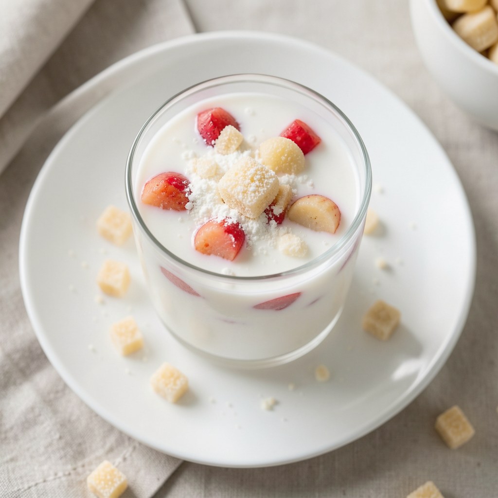 napój z porzeczek i mleka