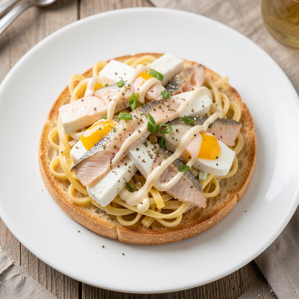 Pasta do chleba z jajek i makreli z twaroogiem
