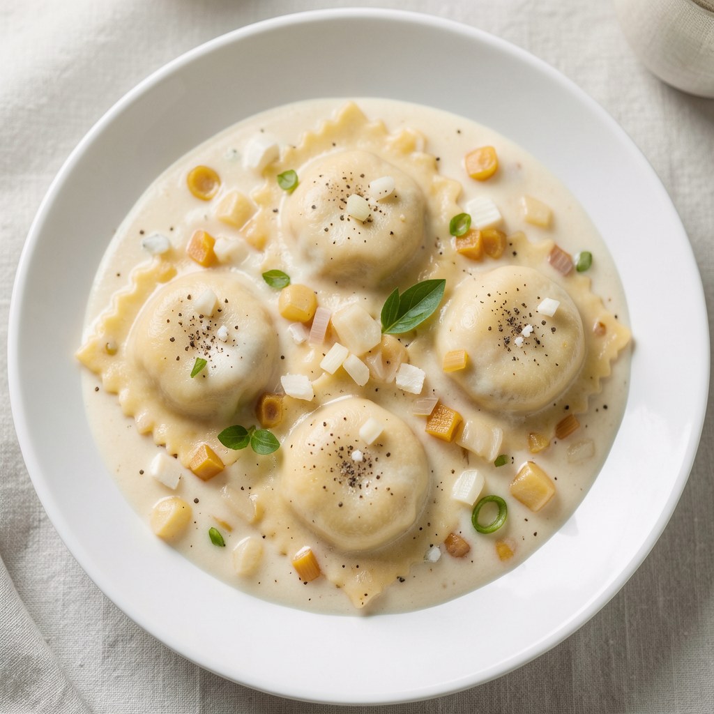 Ravioli trzech serów czyli quattro stagioni