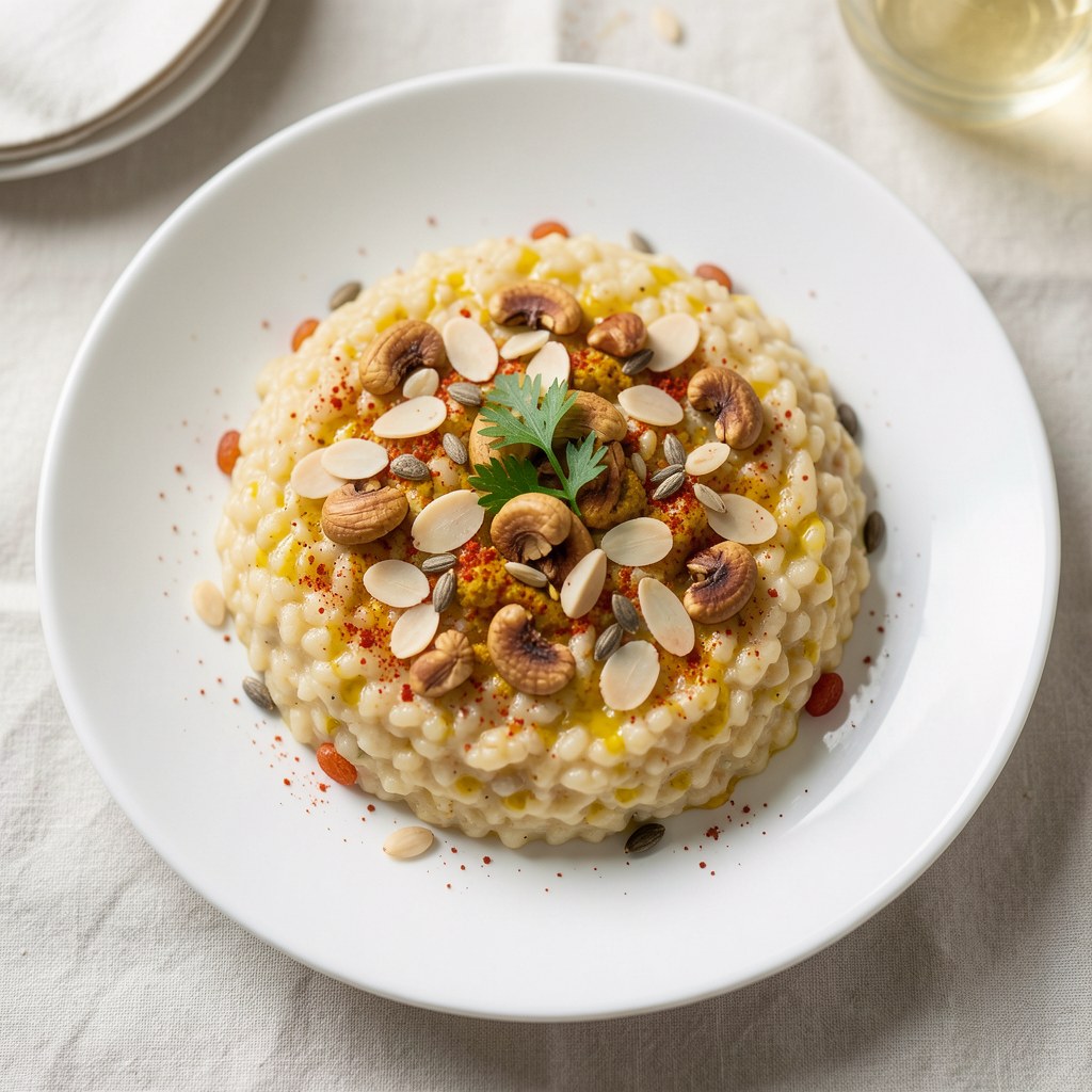 Risotto z orzechami na ostro