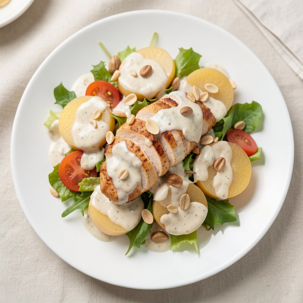 Sałatka z brzoskwiniami