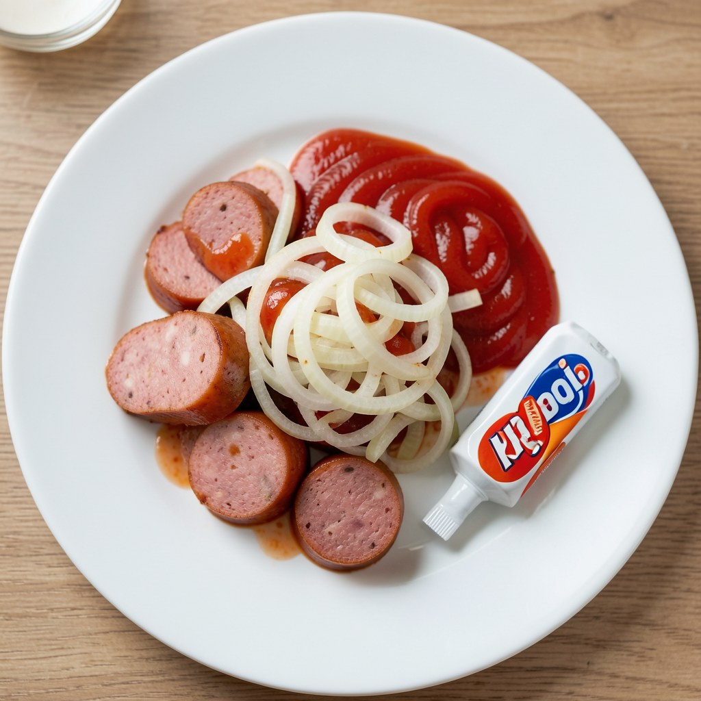 Kiełbasa z ketchupem