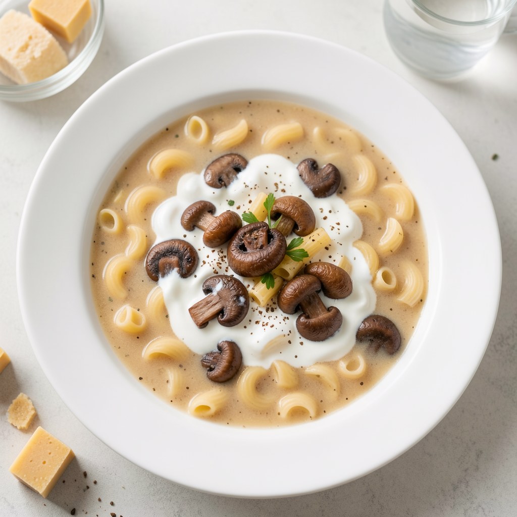 Zupa ze smażonych pieczarek