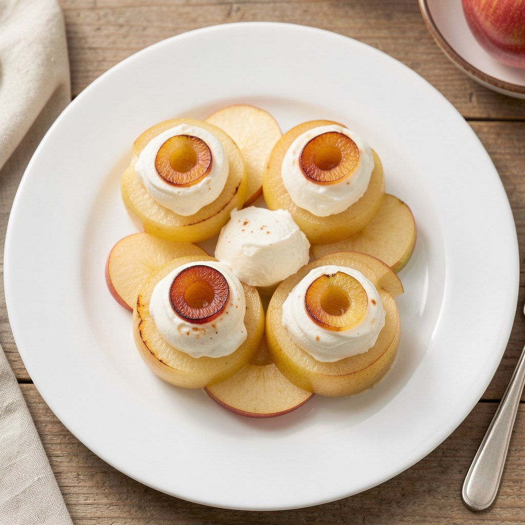 Jabłka nadziewane brzoskwiniami