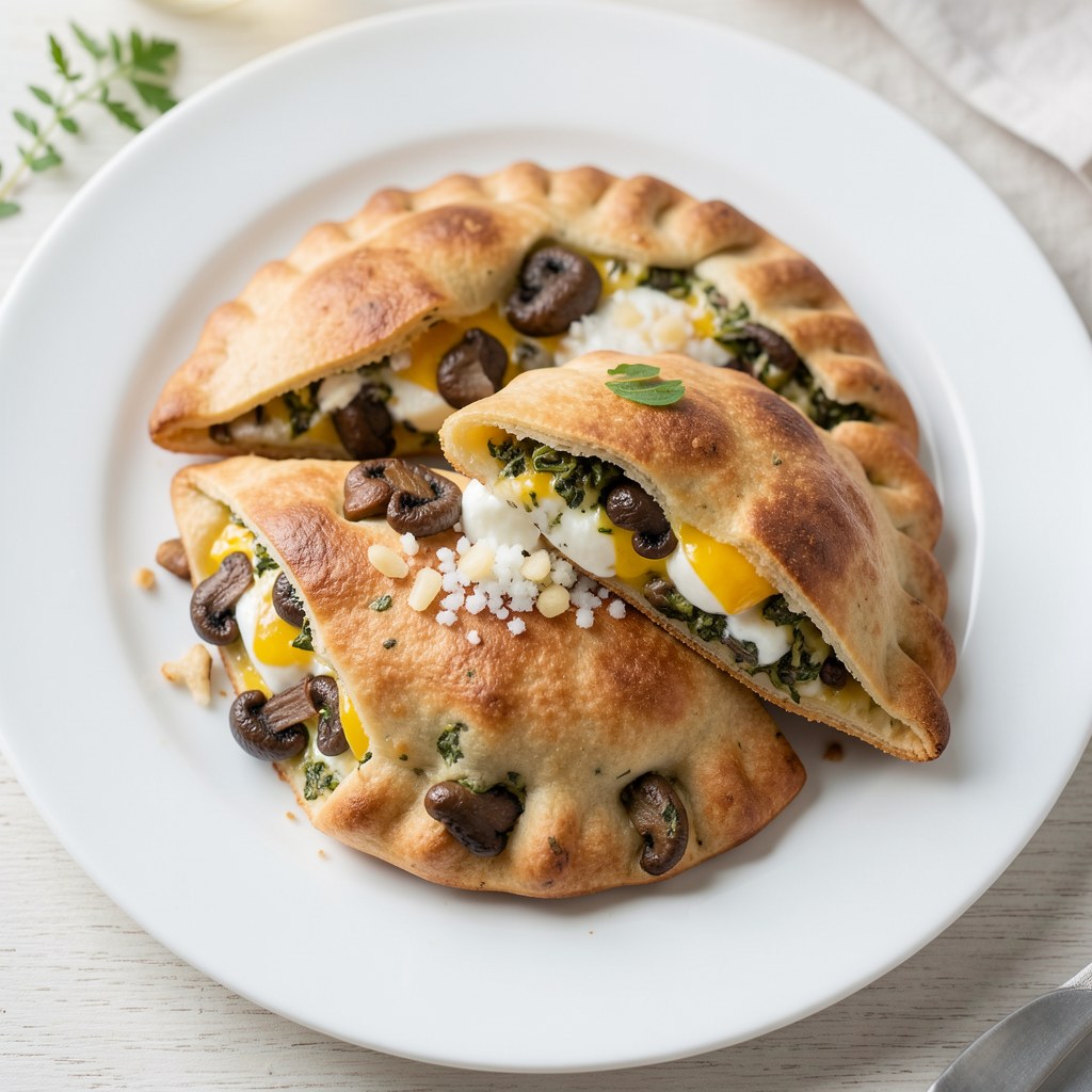 Calzone ziołowe z pieczarkami