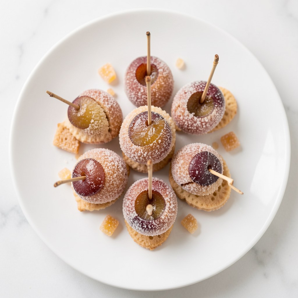 Śliwki na patyku w cukrze