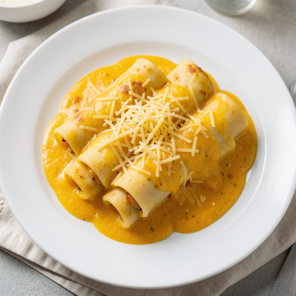 Cannelloni z parówkami zapiekane