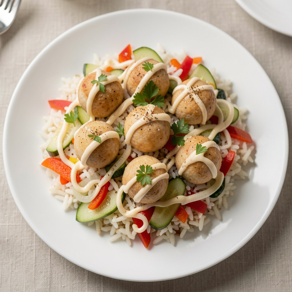 Rybne kulki z ryżem