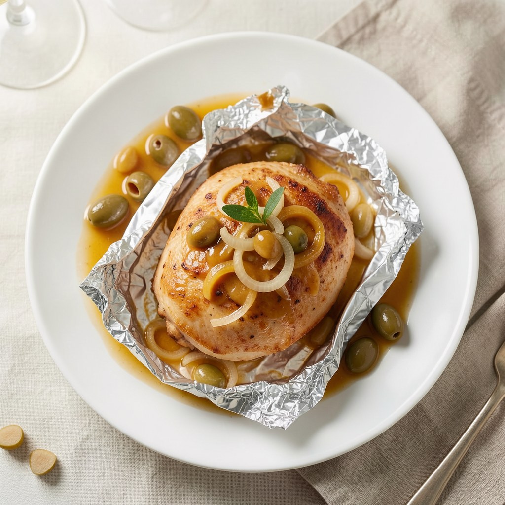 Pierś z kurczaka w winie