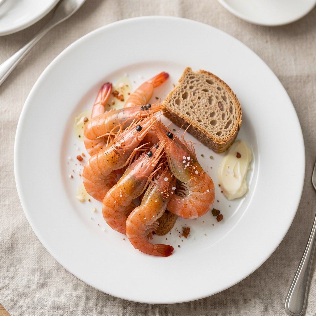 Krewetki królewskie gotowane