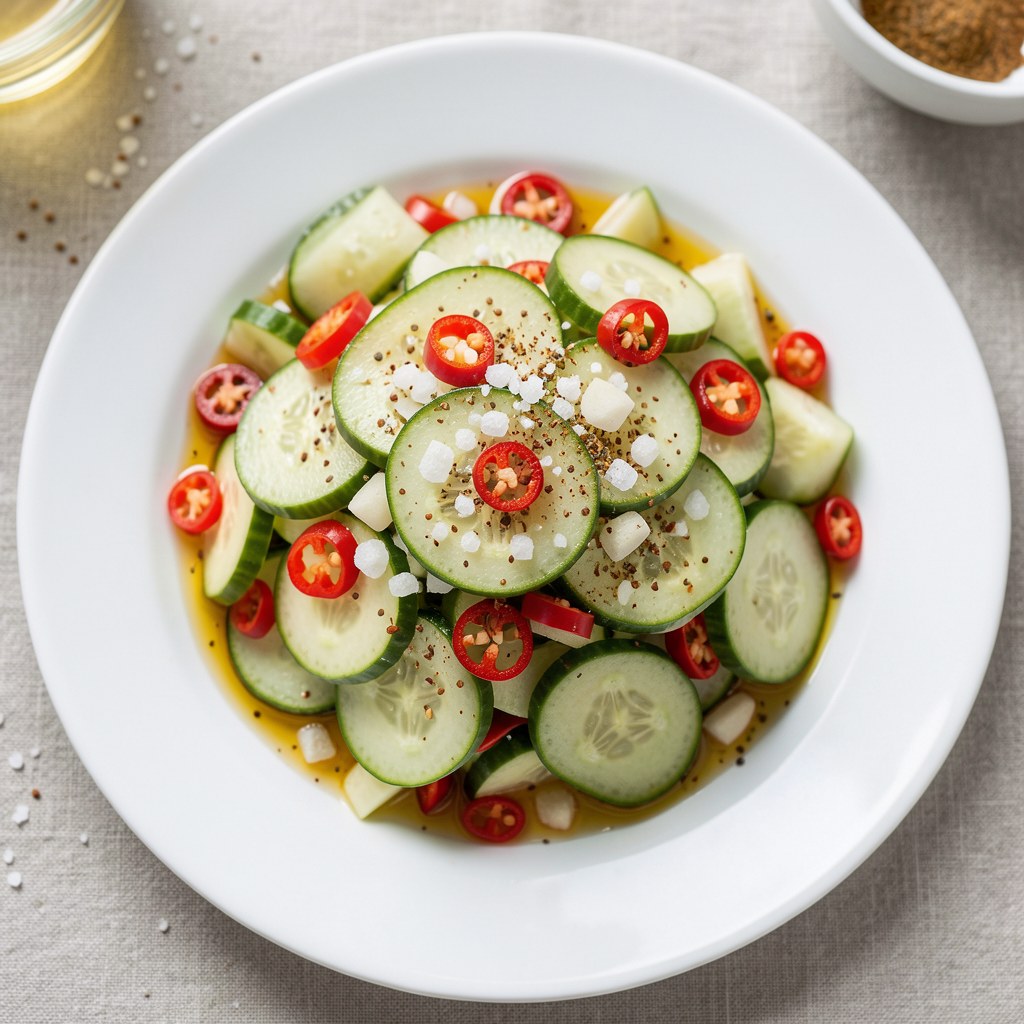 Sałatka ogórki i chilli