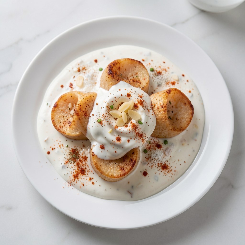 Pierś a'la faworki w czosnkowym sosie