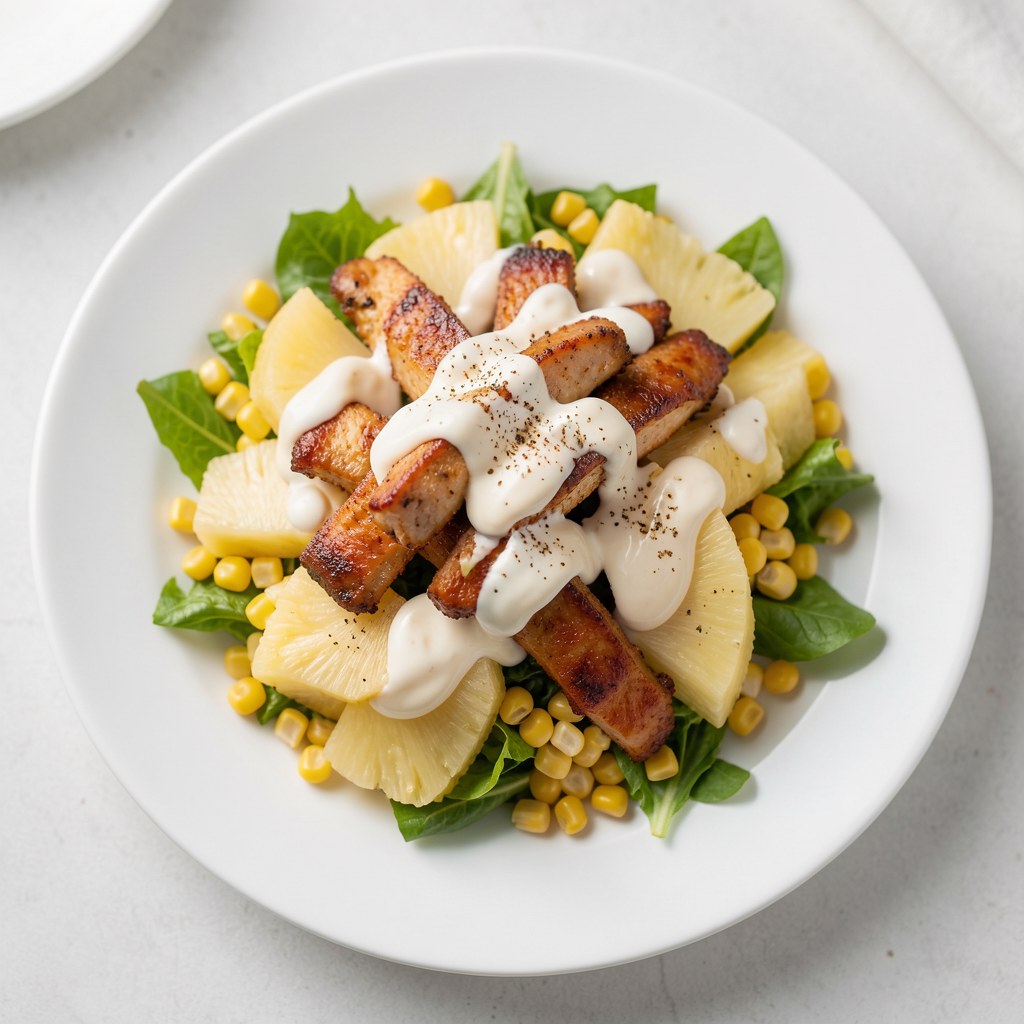 Szybka sałatka z wędzonego kurczaka