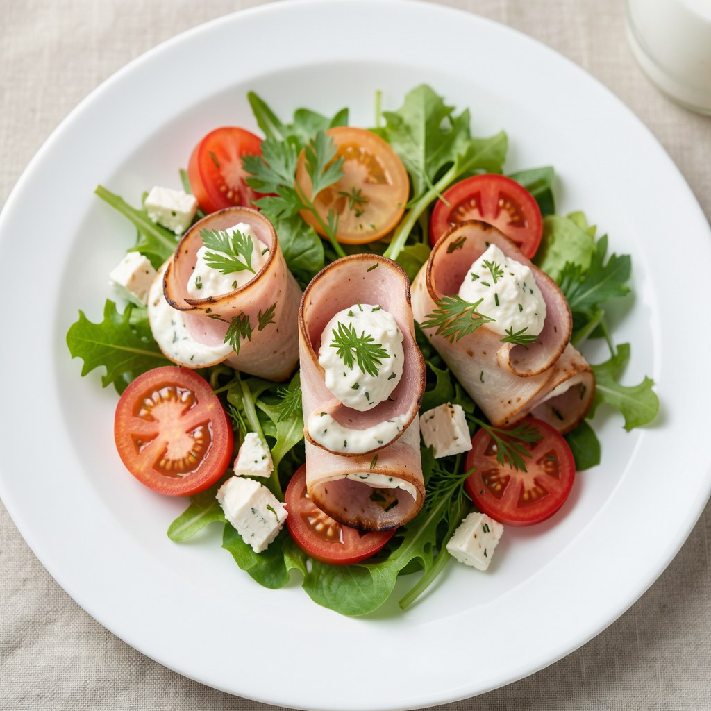 Rurki z szynki i sera