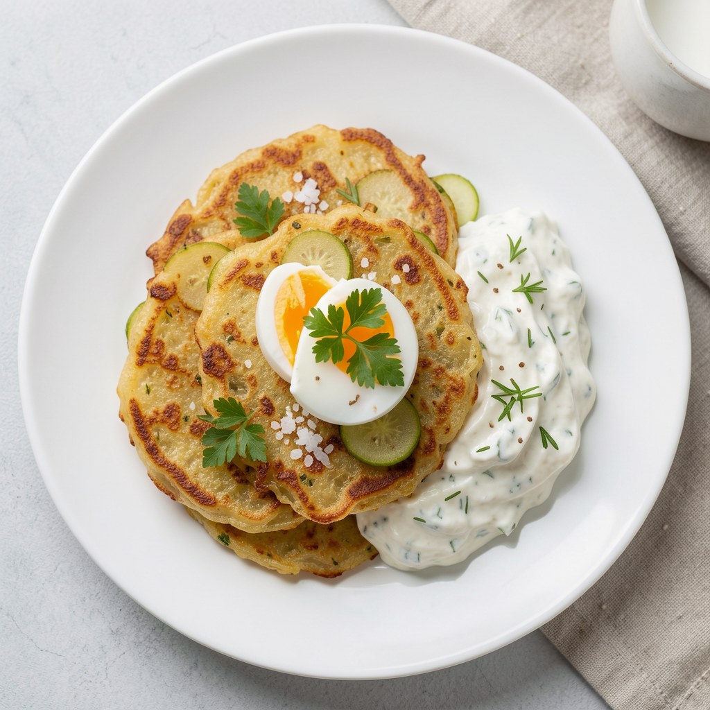 Placki z cukinii z twarożkiem