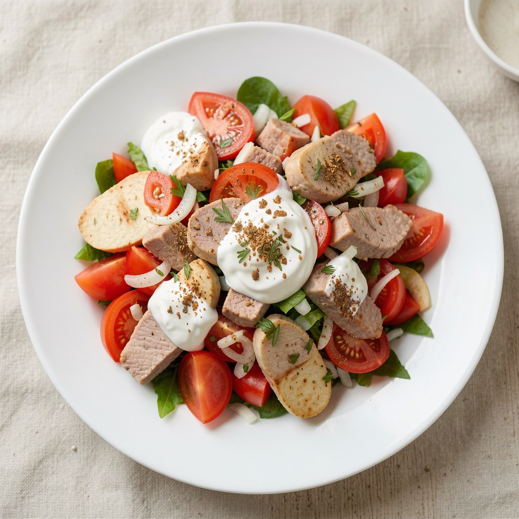 sałatka z pomidorów i parówek