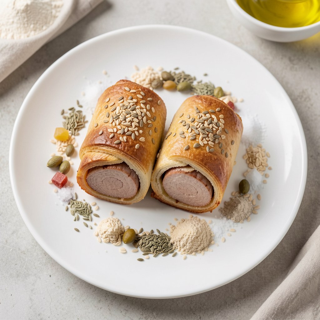 Polędwiczki wieprzowe w cieście drożdżowym