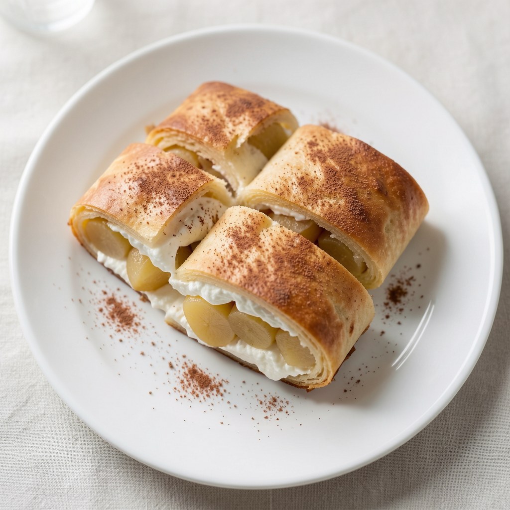 Strudel z ricottą i gruszkami