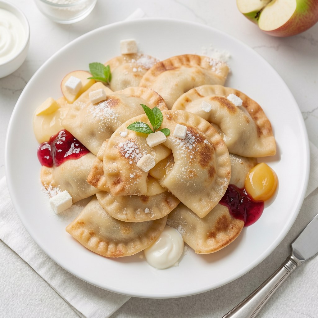 Pierogi pieczone z jabłkami