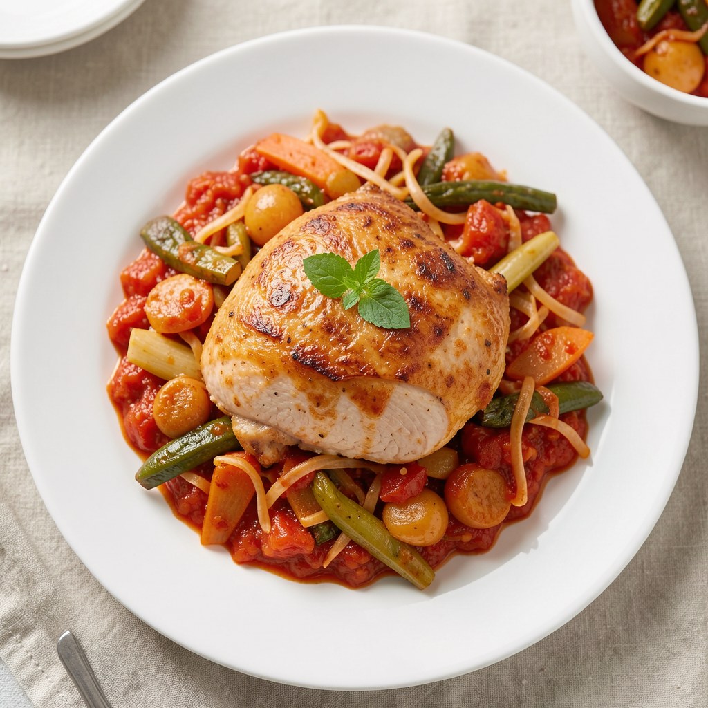 pierś z kurczaka z warzywami