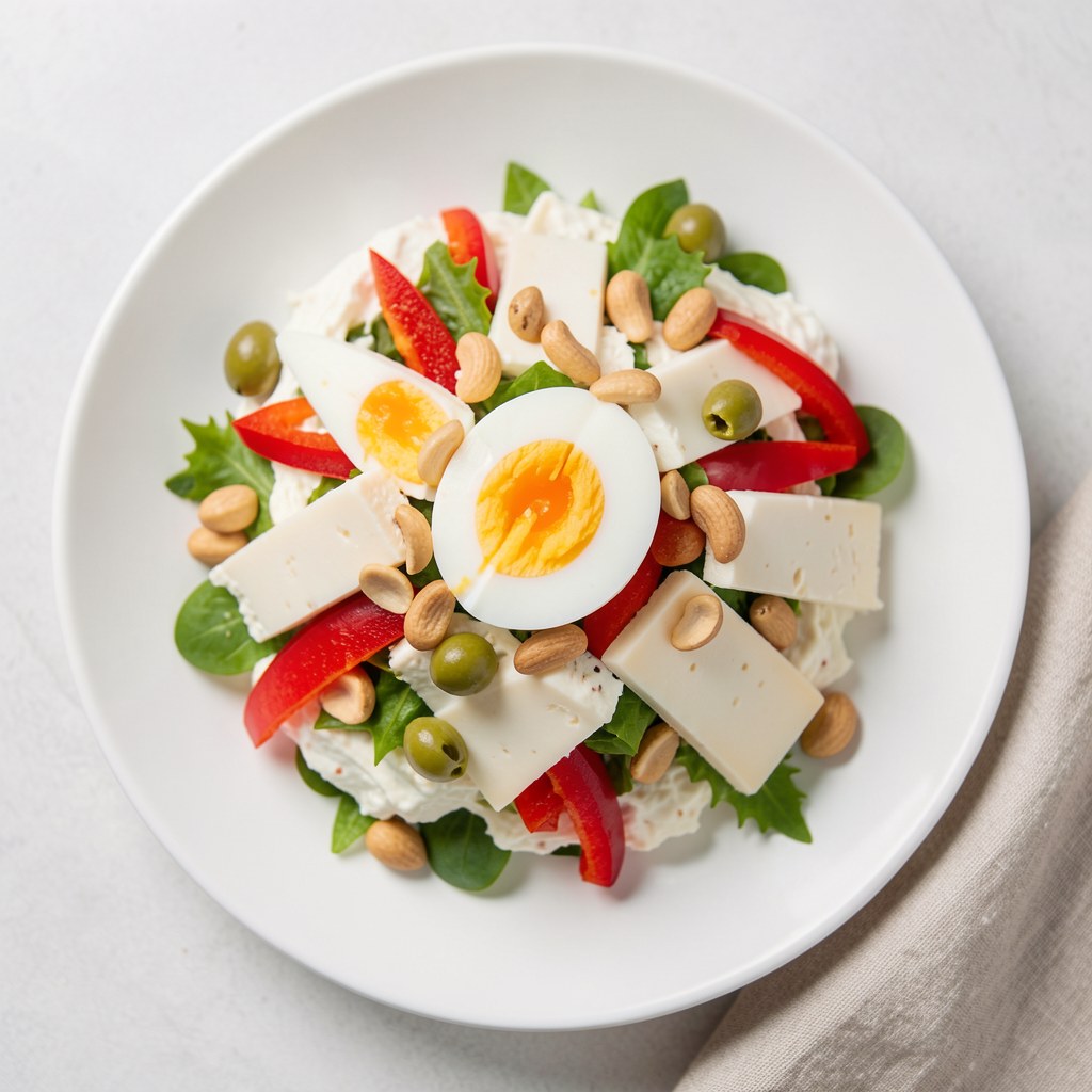 śniadaniowa sałatka z serka śniadaniowego