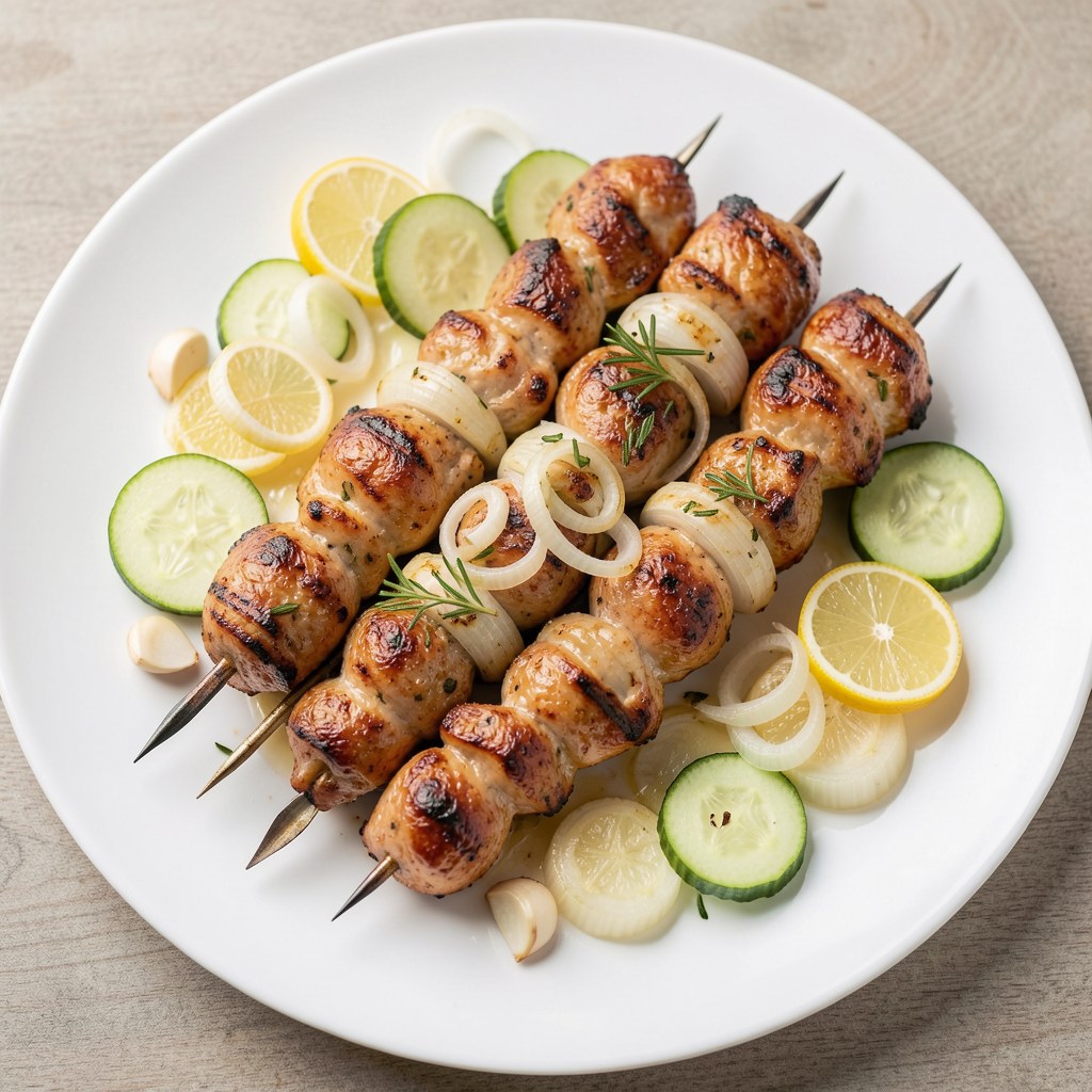 Grilowany szaszłyk z kurczaka
