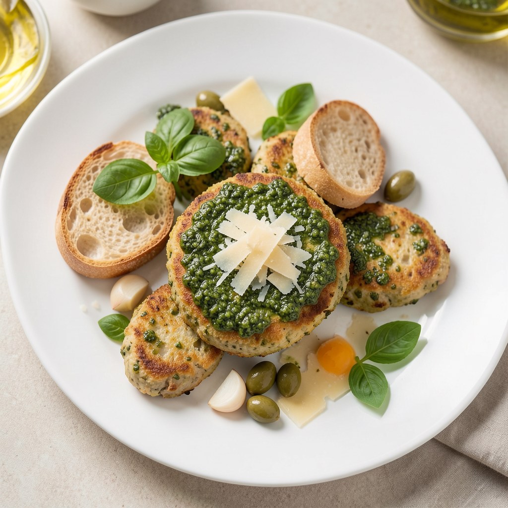 Kotlety drobiowe z pesto