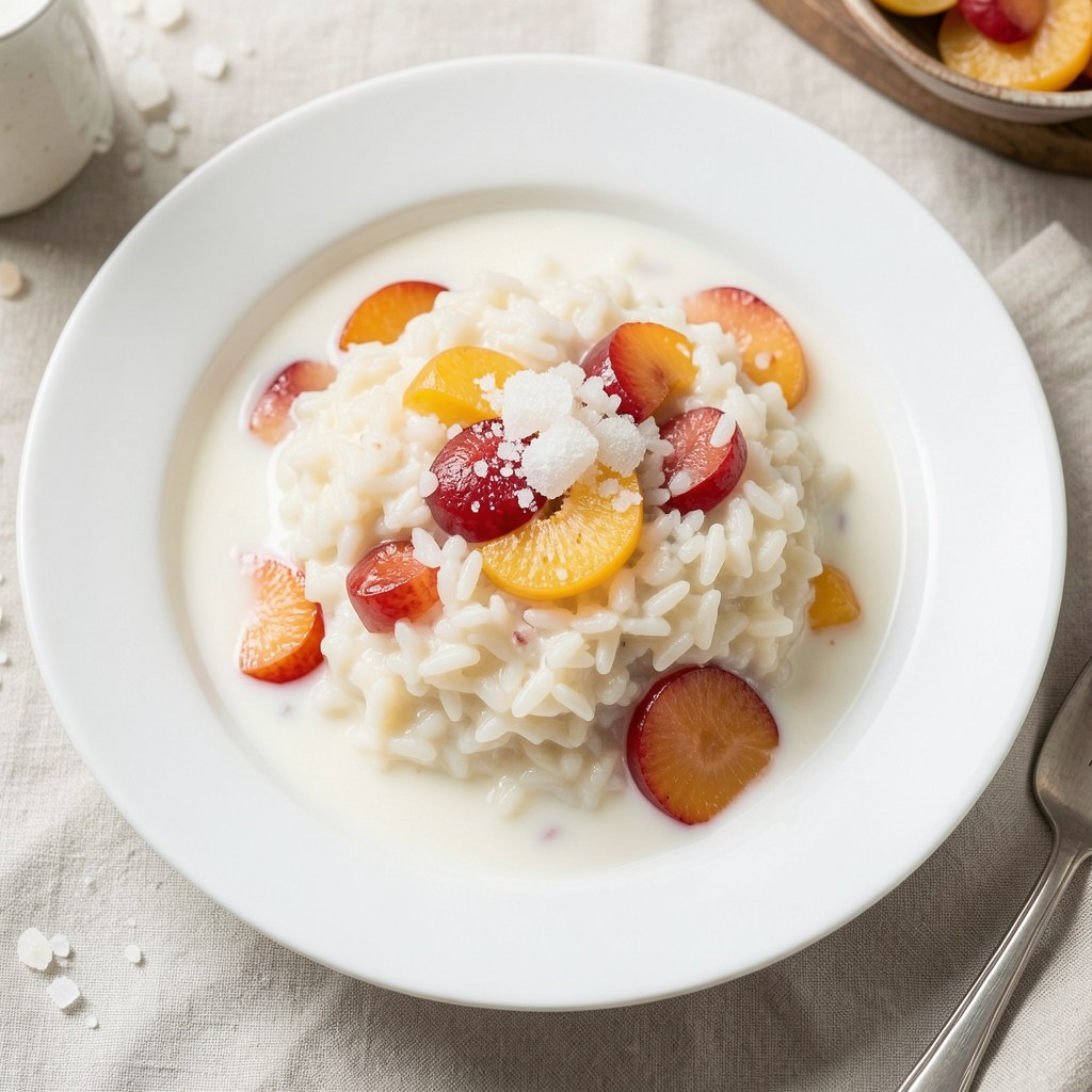 Ryż na mleku z brzoskwiniami