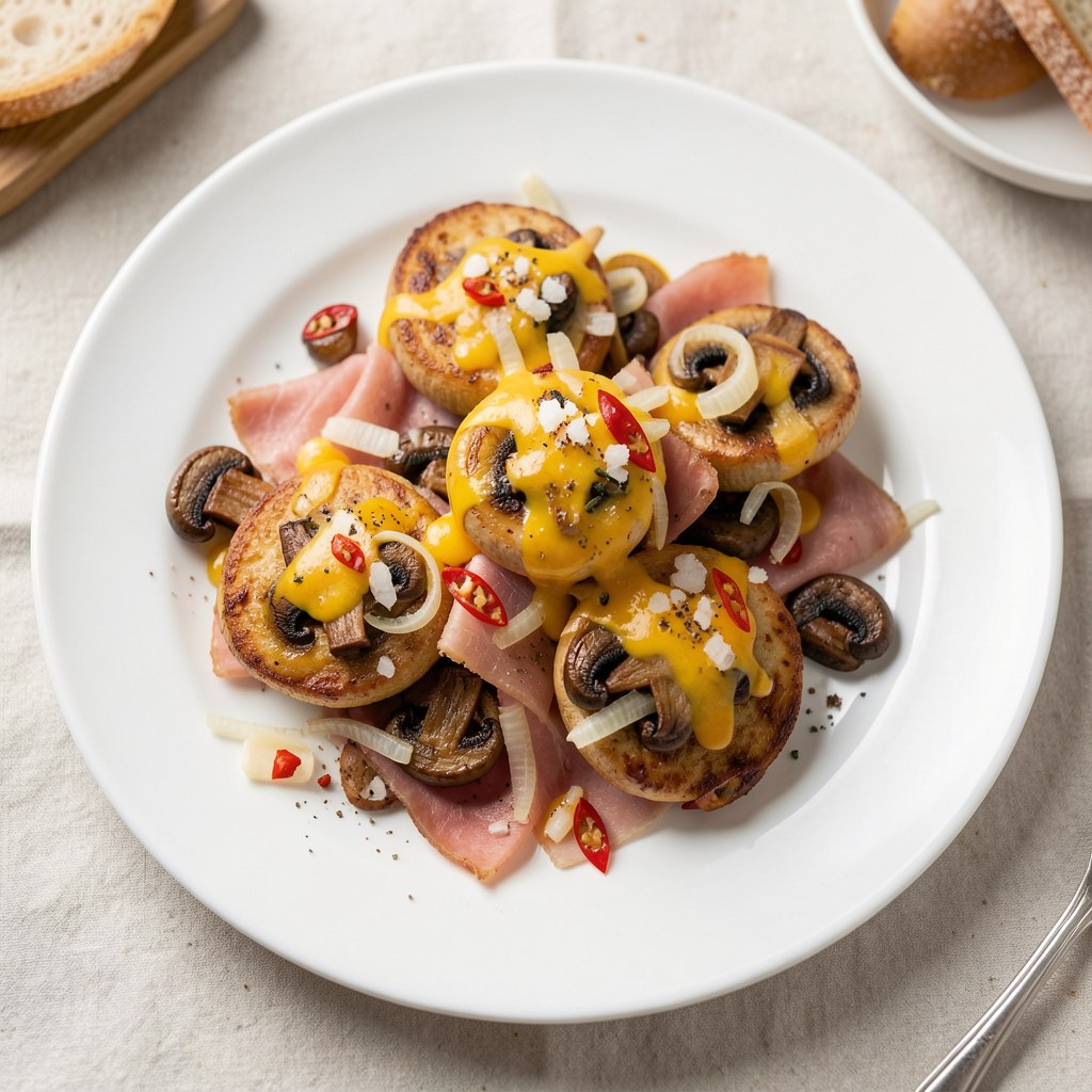 Pieczarki na ostro