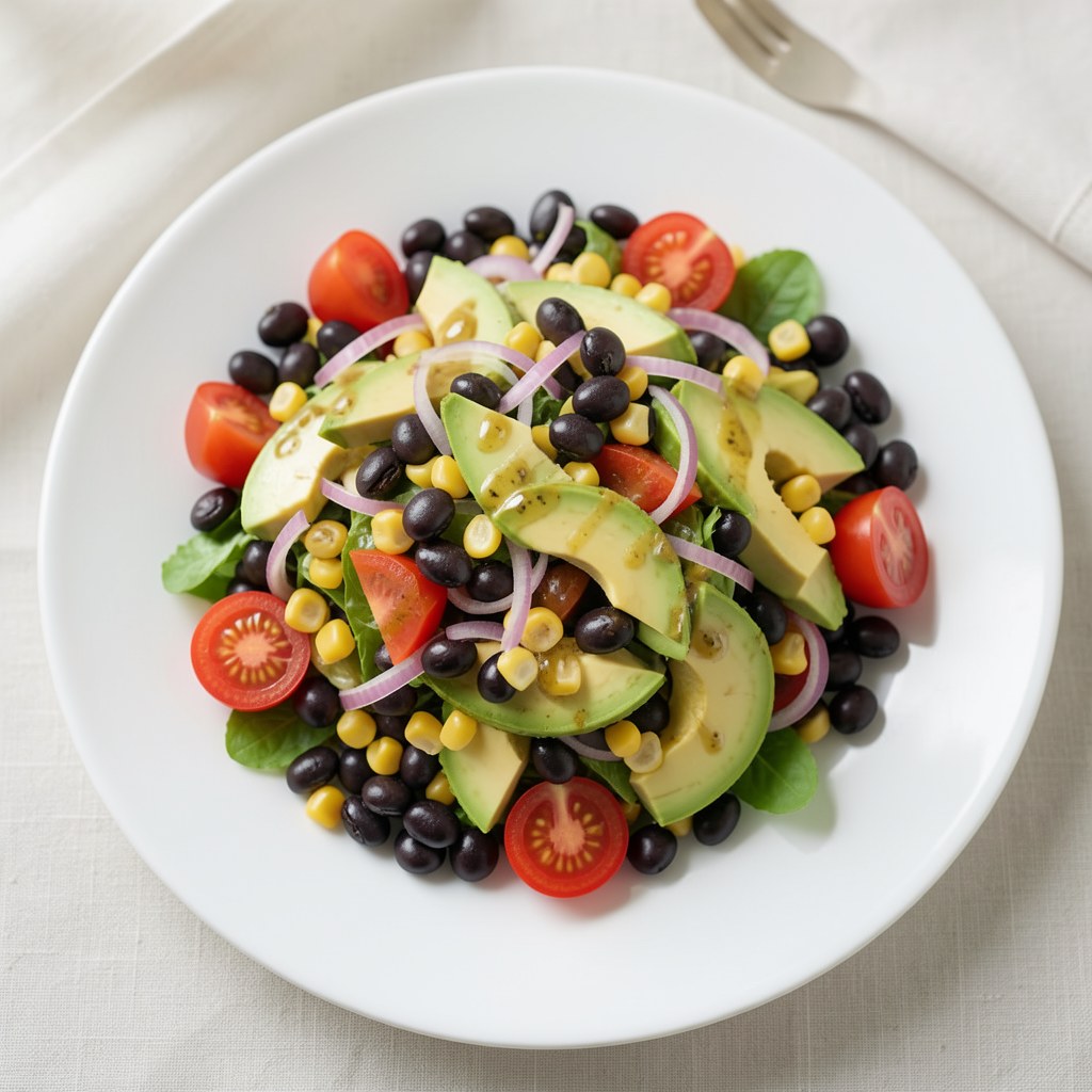 Włoska sałatka z czarnej fasoli