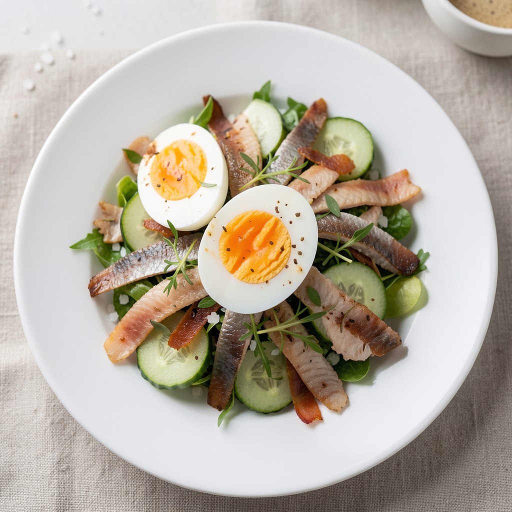 Sałatka z wędzonej makreli