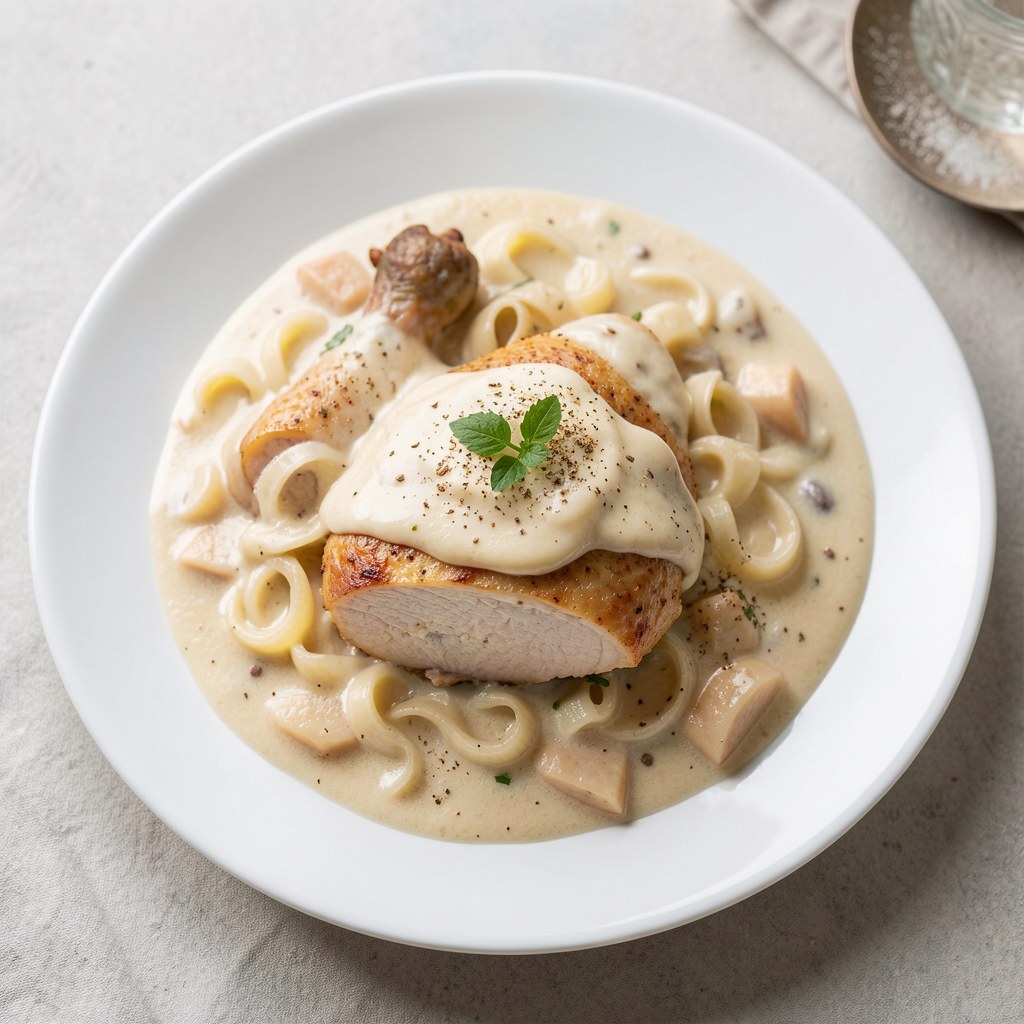 Kurczak w sosie cebulowo-śmietanowym