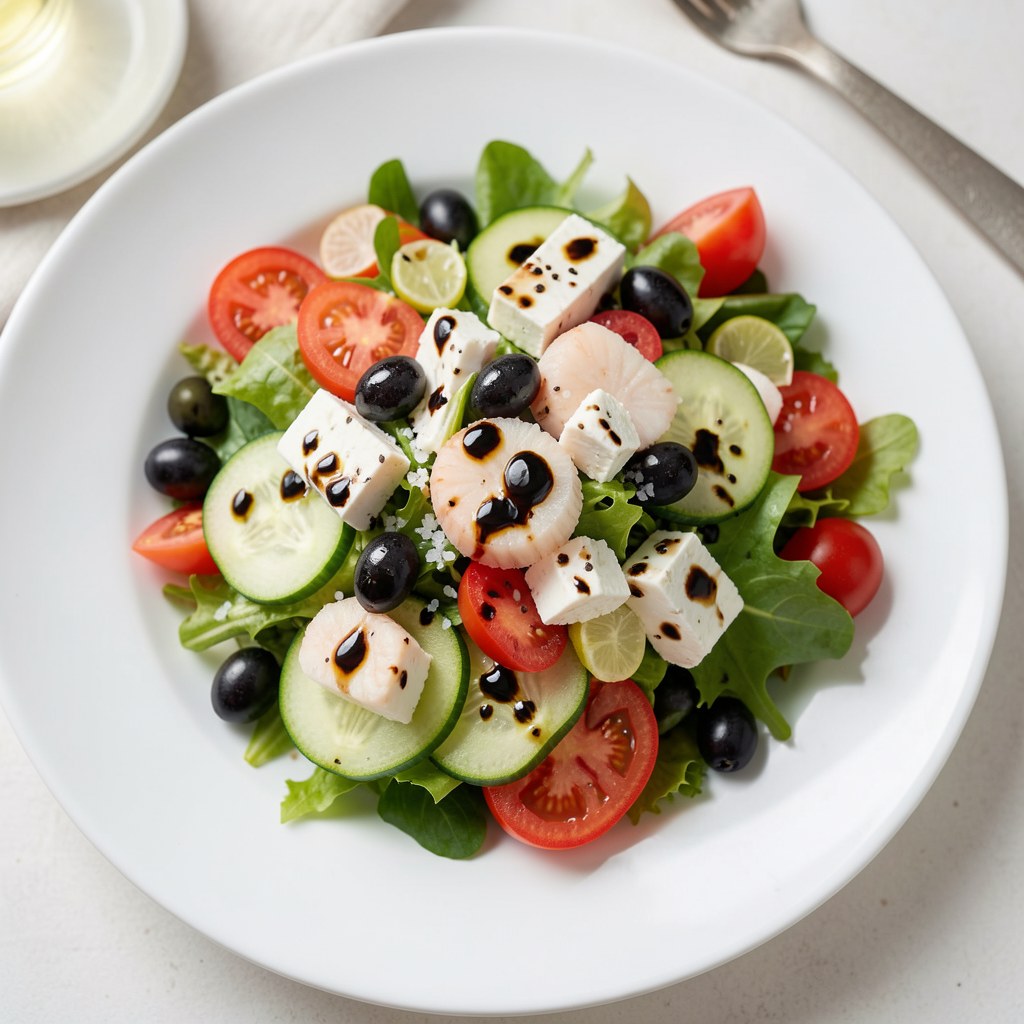 Sałatka z surimi i oliwkami