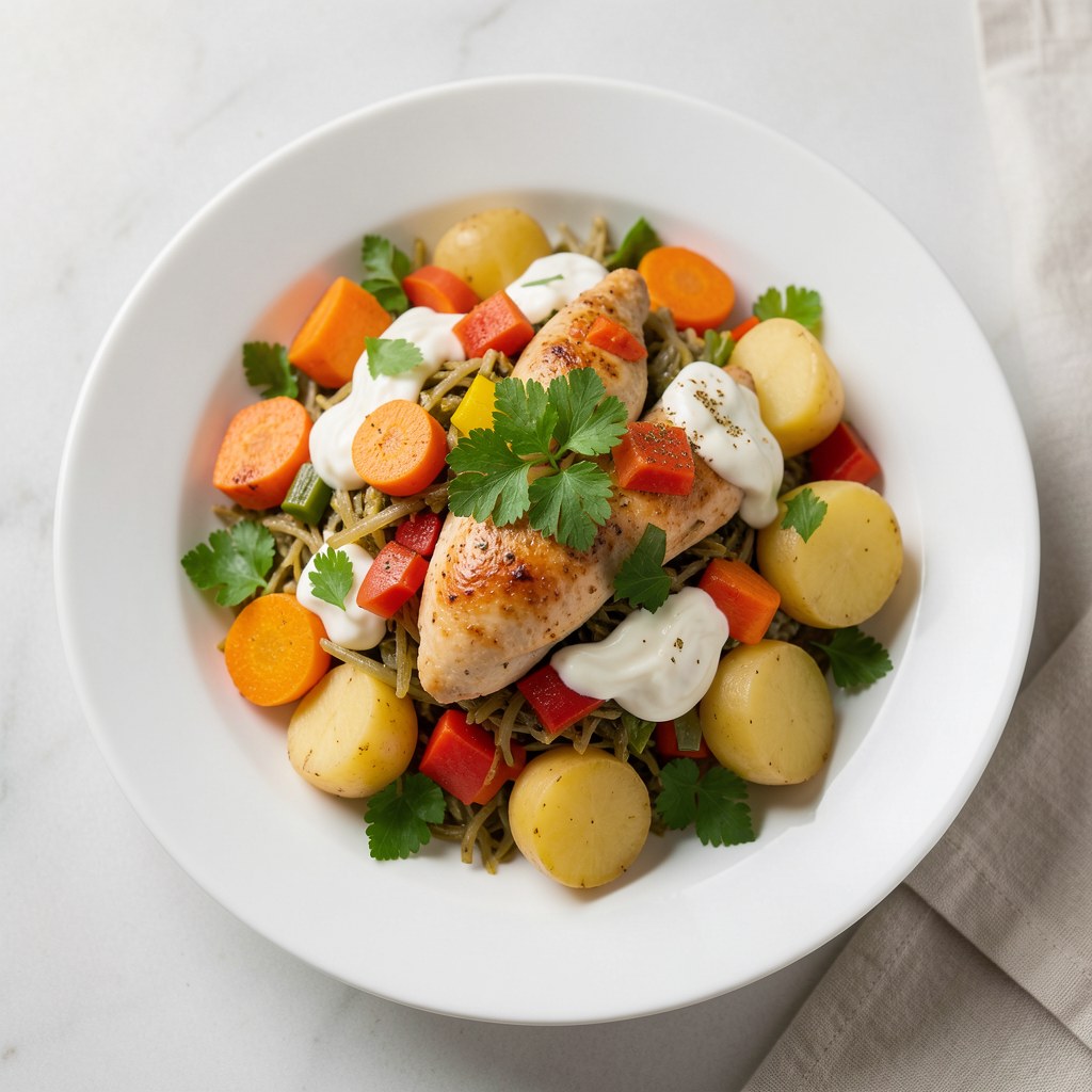 Potrawa jednogarnkowa z parowaru