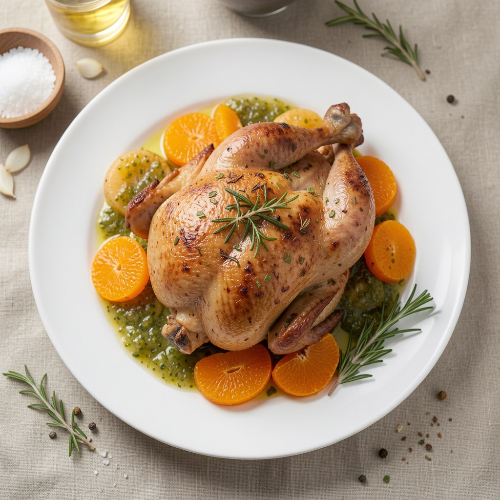 Kaczka na dziko z owocami