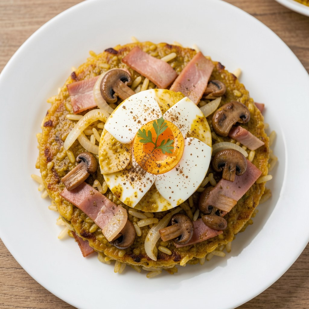 Placki z ryżem curry