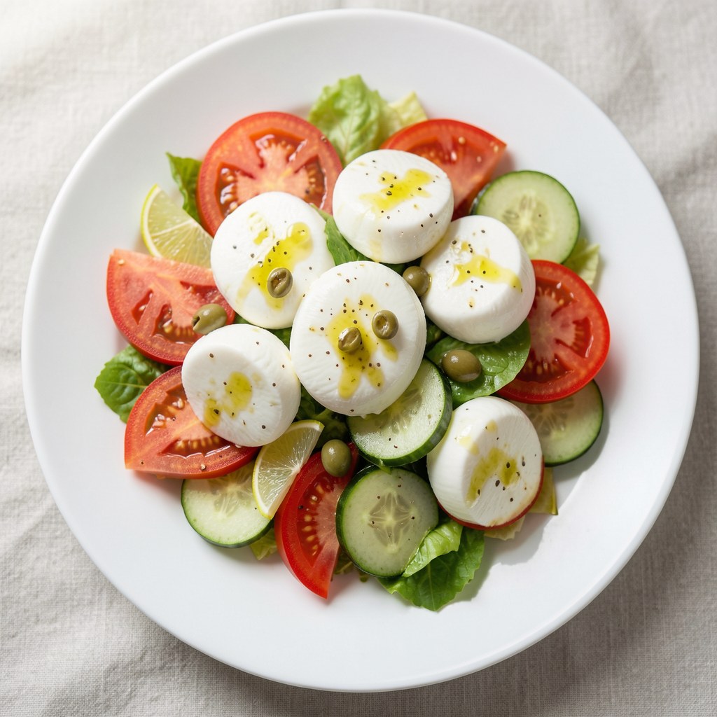 Szybka sałatka z mozarellą