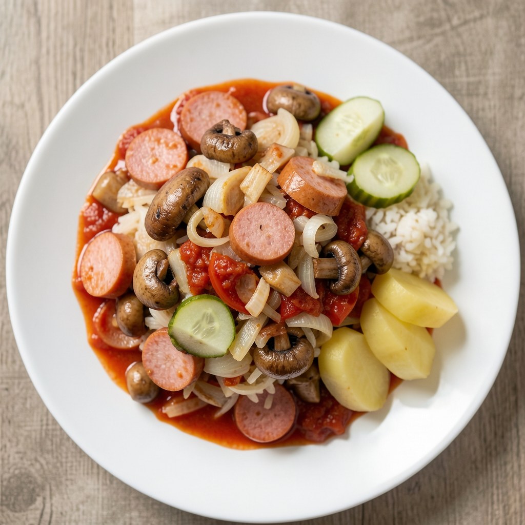 Bigos z pieczarek