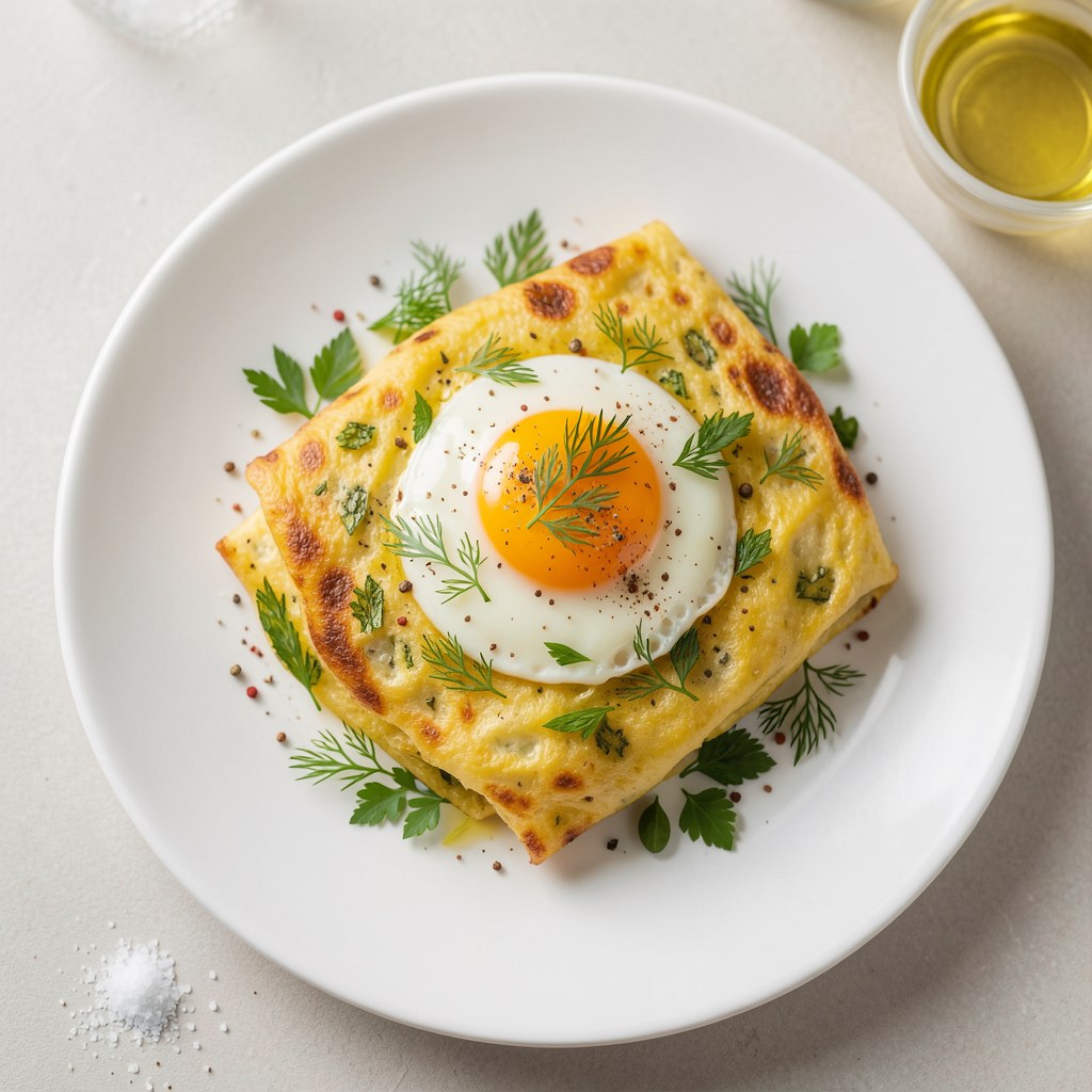 Jajecznica z natką pietruszki