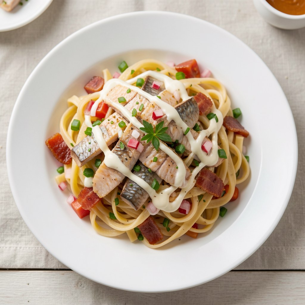 Pasta z wędzonej makreli na ostro