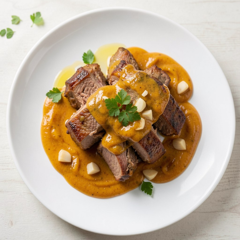 Żeberka z musztardą