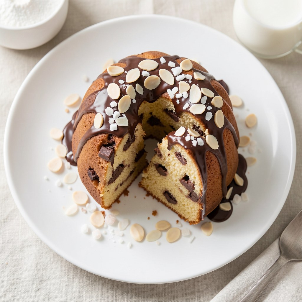 Ucierana babka z czekoladą