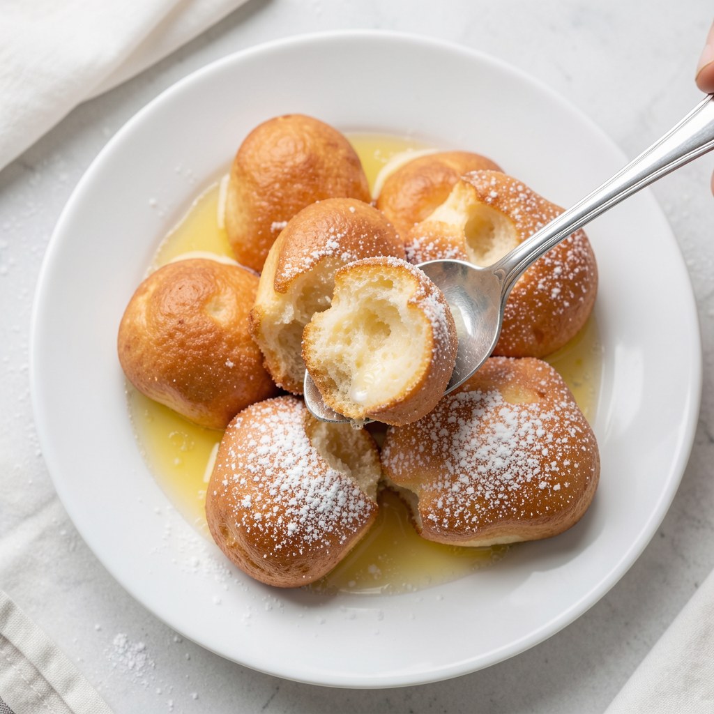 Pączki łyżką kładzione