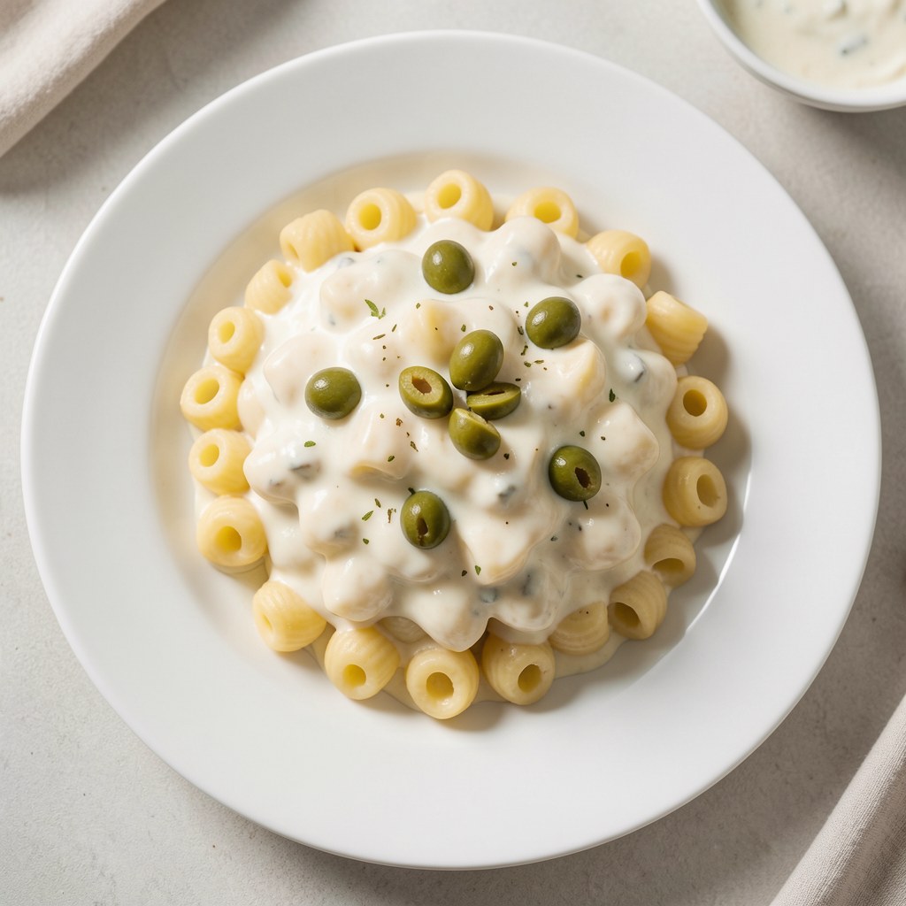 Makaron w sosie z sera pleśniowego