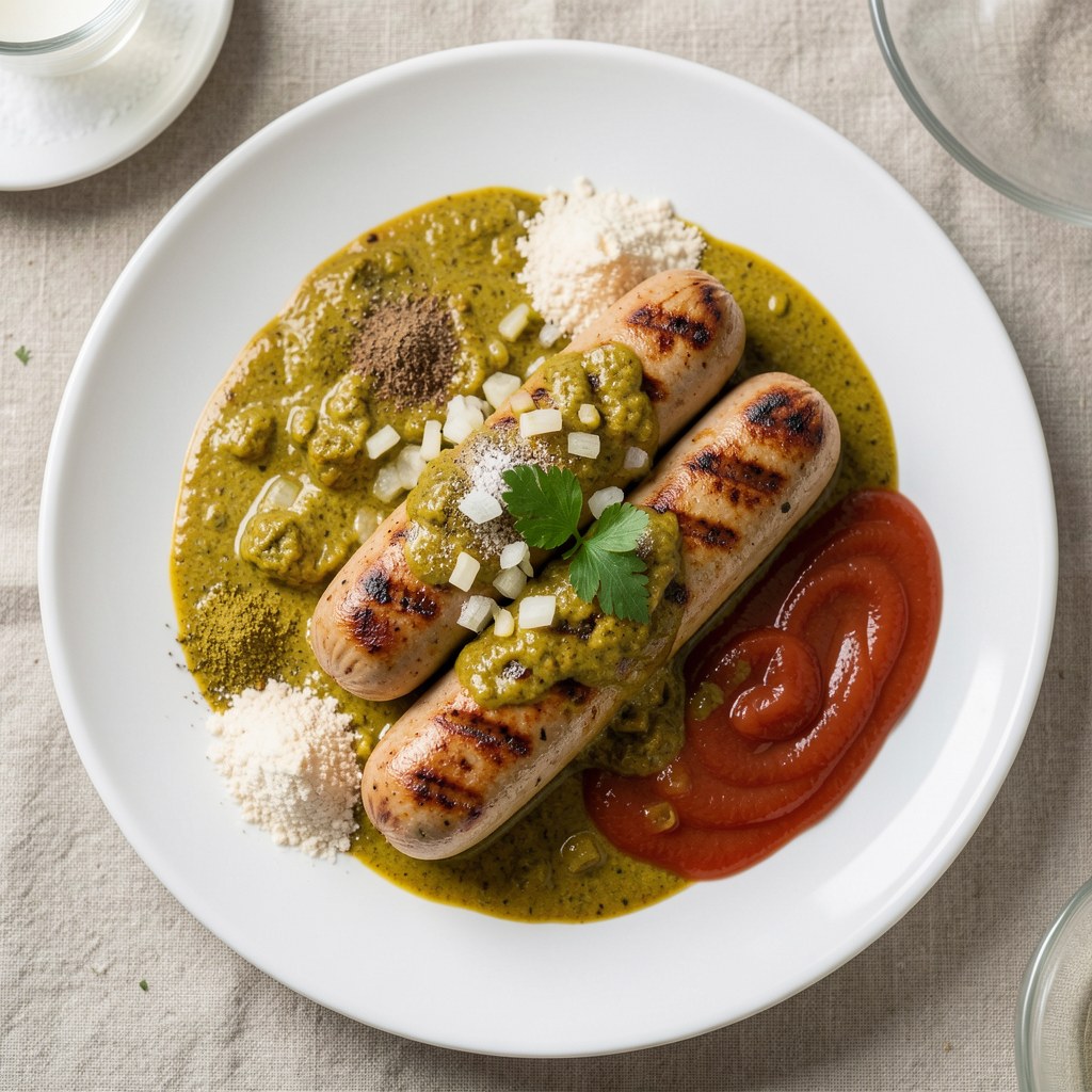 Kiełbaski z sosem curry