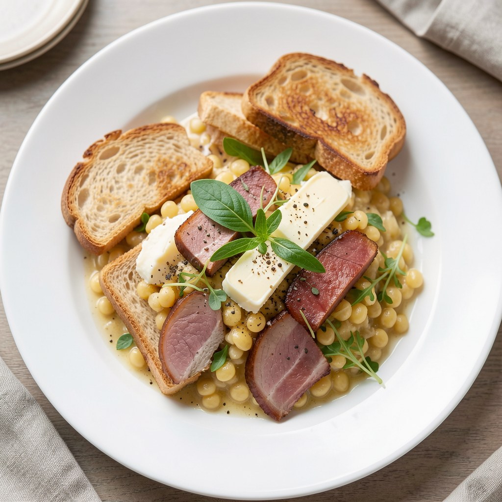 Grochówka z grzankami