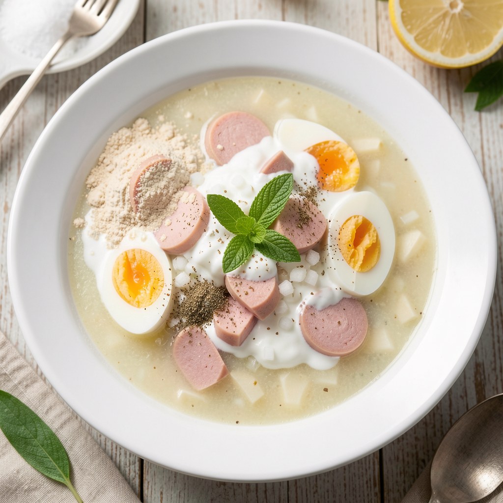 Zupa chrzanowa z rzeżuchą