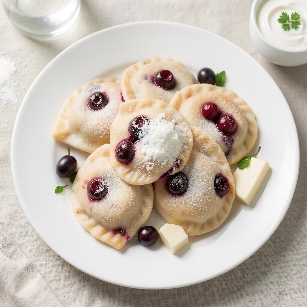 Pierogi z jagodami